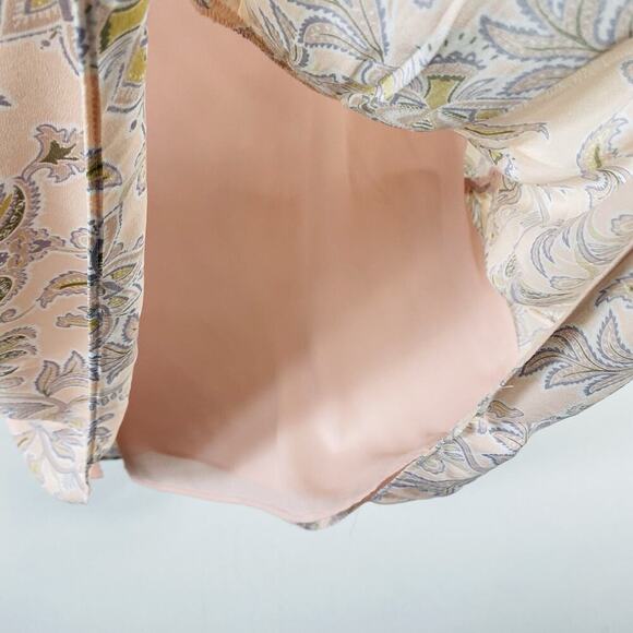 Ann Taylor LOFT Size Small Floral Ruffled Lace Flutter Sleeve Mini Dress Pink - Picture 5 of 7